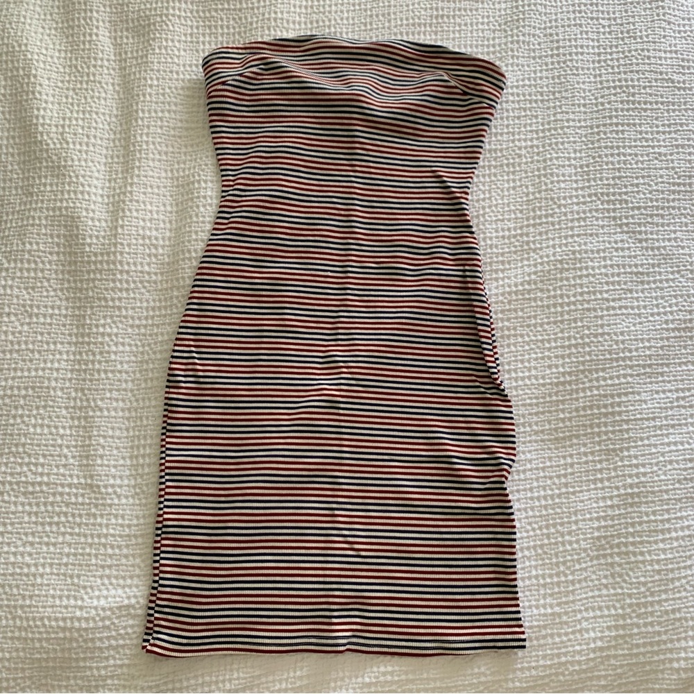 striped bodycon dress